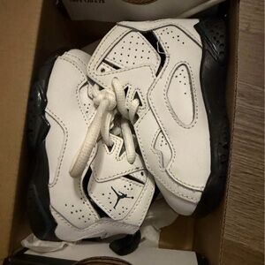 Jordan Kids White and Black Sneakers